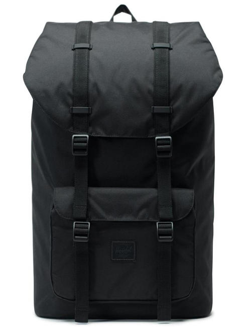 HERSCHEL LITTLE AMERICA LIGHT Laptop-Rucksack 15 " HELLES SCHWARZ - Rucksäcke für Schule &amp; Freizeit