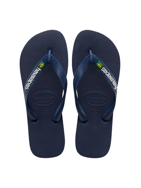 HAVAIANAS BRASIL LOGO Flip-Flops für Herren Navy blau - Schuhe Unisex