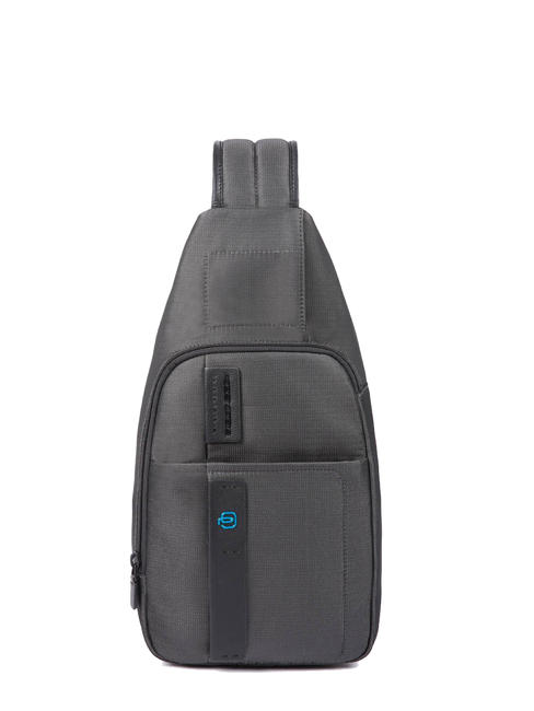 PIQUADRO P16 Ein-Schulter-Rucksack mit Tablet-Halterung CHEVRON / GRAU - Umhängetaschen Herren