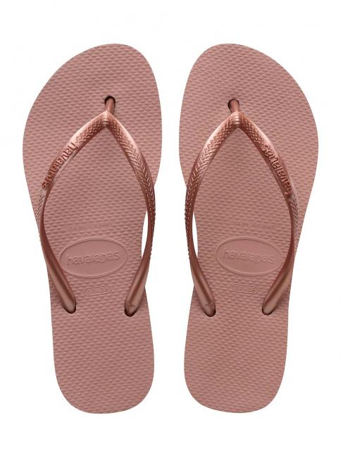 HAVAIANAS  SLIM FLATFORM Damen-Flip-Flops KROKUS / ROSE - Damenschuhe