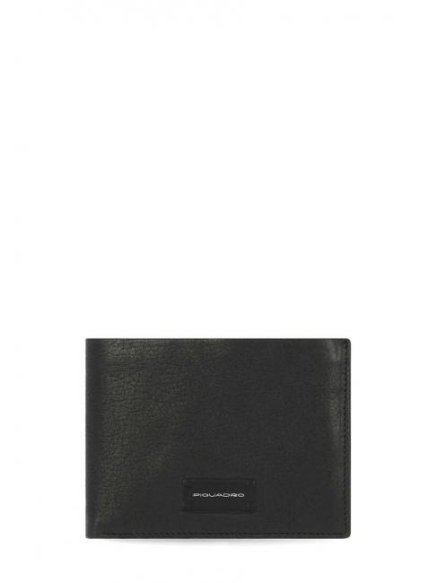 PIQUADRO HARPER  Herren Geldbörse aus Leder Schwarz - Brieftaschen Herren