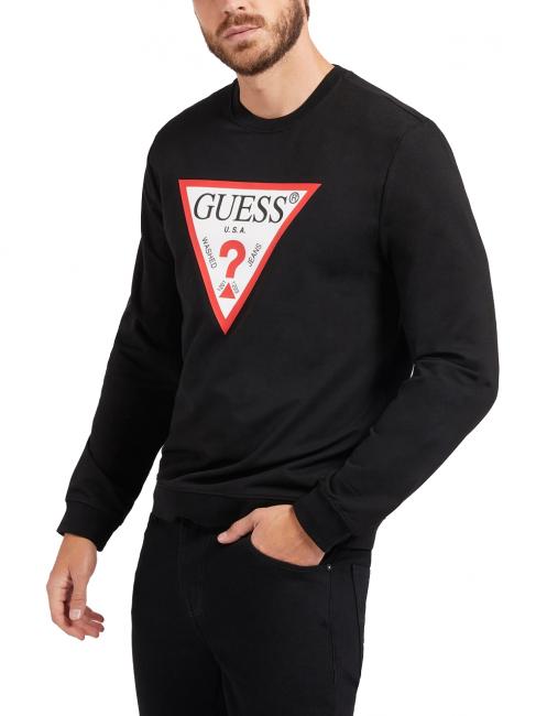 GUESS AUDLEY Sweatshirt mit Dreieck-Logo jetbla - Sweatshirts Herren