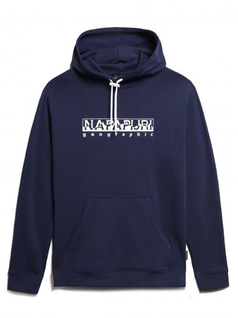 NAPAPIJRI B-SELLA Kapuzenpullover und Baumwolllogo Mittelalterliches Blau - Sweatshirts Herren