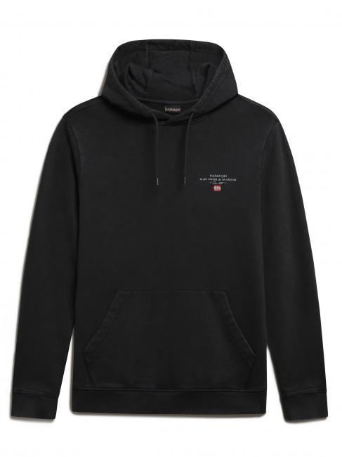 NAPAPIJRI BELBAS Kapuzenpullover und Mikrologe aus Baumwolle schwarz 041 - Sweatshirts Herren