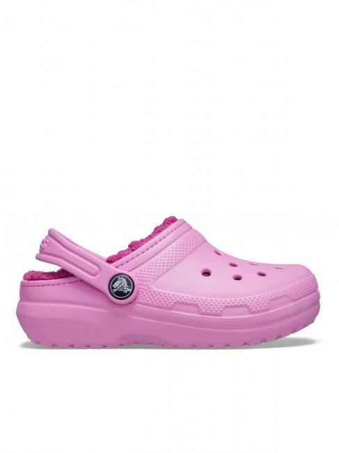 CROCS CLASSIC LINED CLOG TODDLER Gepolsterter Sabot toffeerosa - Kinderschuhe