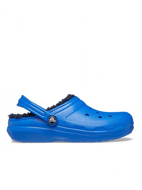 CROCS CLASSIC LINED CLOG TODDLER Gepolsterter Sabot blaue Schraube - Kinderschuhe