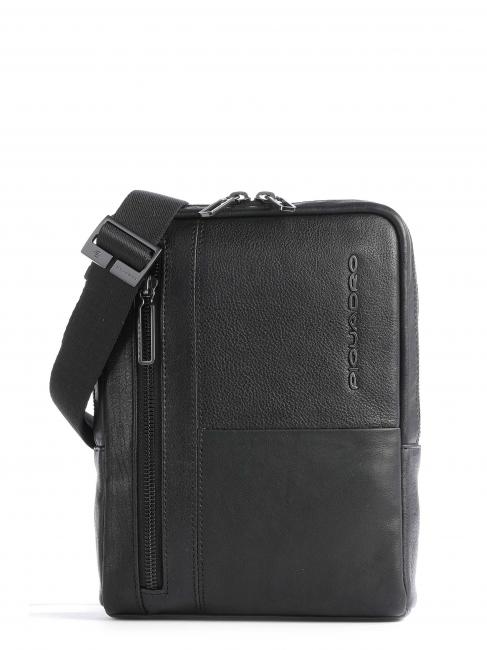 PIQUADRO RONNIE Ledertasche, iPad Mini-Halter Schwarz - Umhängetaschen Herren