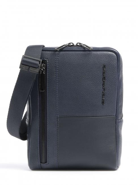 PIQUADRO RONNIE Ledertasche, iPad Mini-Halter Blau - Umhängetaschen Herren