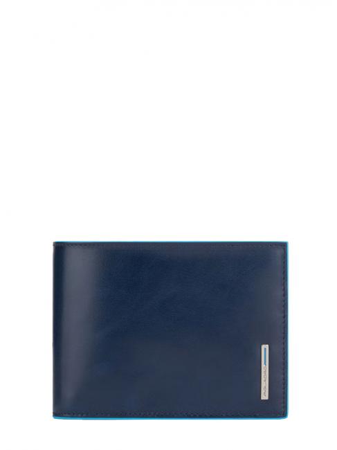 PIQUADRO BLUE SQUARE Brieftasche aus Leder, mit Klappe Blau - Brieftaschen Herren