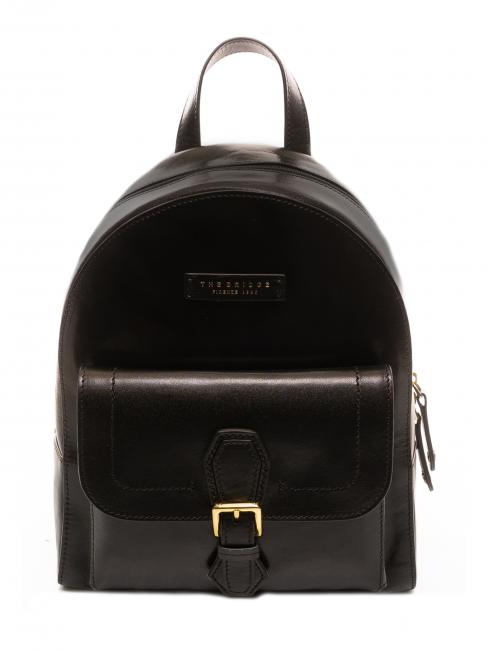 THE BRIDGE GIOVANNA Rucksack aus Leder Schwarzes Gold - Damentaschen