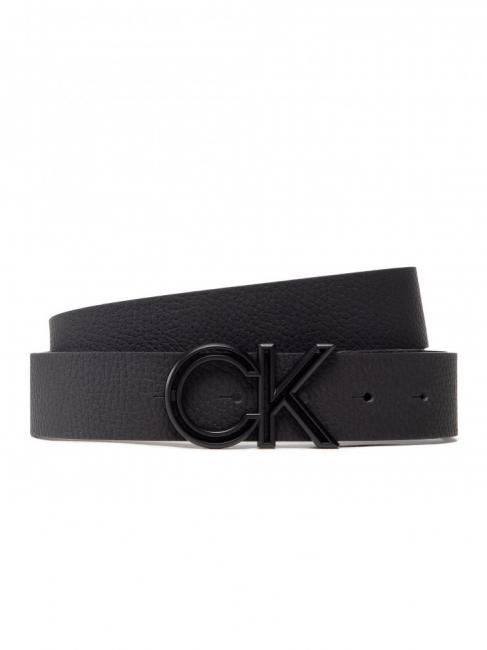 CALVIN KLEIN CK CUT OUT Ledergürtel, kürzbar ckschwarz - Gürtel