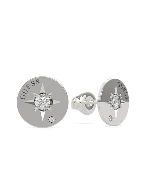 GUESS ENGR COMPASS AND CRYSTAL STUD Ohrringe SILBER - Ohrringe