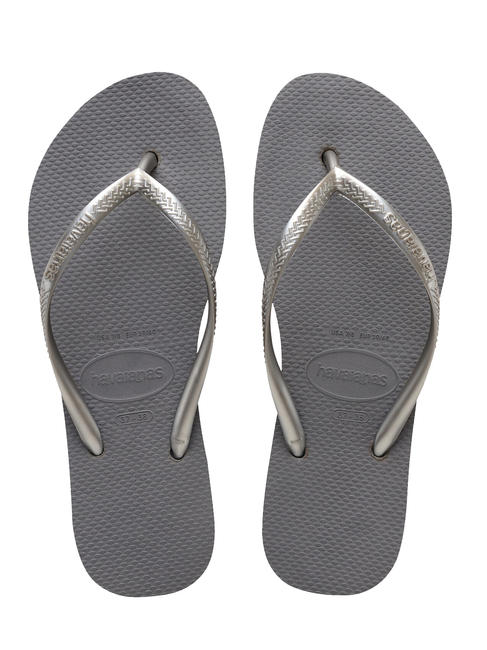 HAVAIANAS  SLIM FLATFORM Damen-Flip-Flops Stahlgrau - Damenschuhe