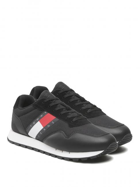 TOMMY HILFIGER TOMMY JEANS Retro Runner Turnschuhe SCHWARZ - Herrenschuhe