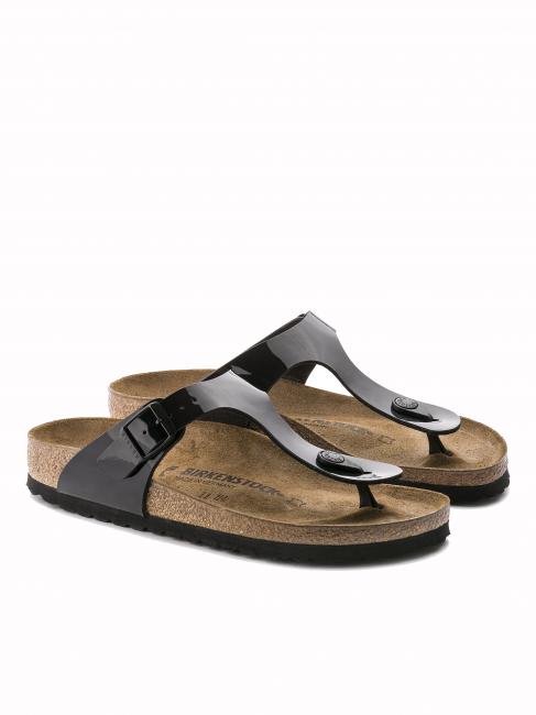 BIRKENSTOCK GIZEH Birko-Flor-Lack Schwarz - Schuhe Unisex