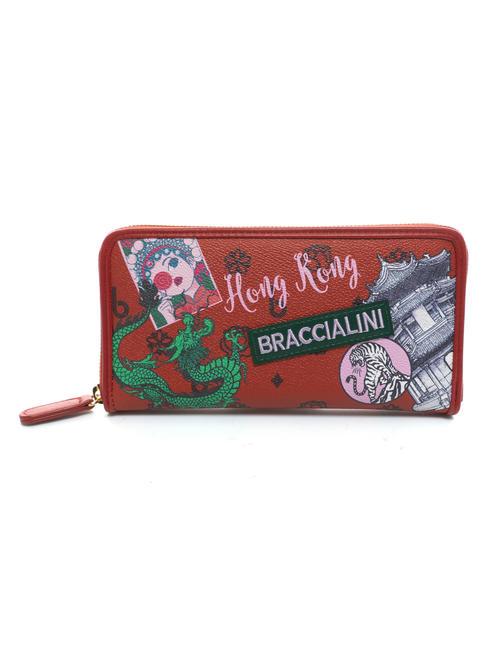 BRACCIALINI TUA Cartoline Hong Kong Brieftasche mit Reißverschluss Fantasie - Brieftaschen Damen