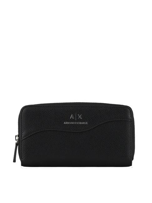 ARMANI EXCHANGE A|X Großes Portemonnaie mit Reißverschluss Schwarz - Brieftaschen Damen