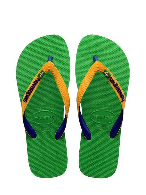 HAVAIANAS BRASIL MIX Flip Flops blattgrün/marineblau - Schuhe Unisex