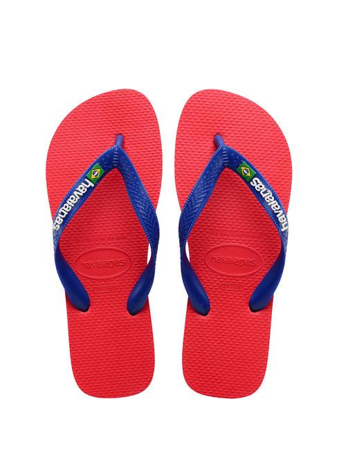 HAVAIANAS BRASIL LOGO Flip-Flops für Herren rubinrot/rubinrot - Schuhe Unisex