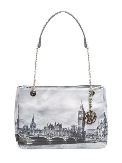 YNOT FASHION Charm-Umhängetasche London grau - Damentaschen