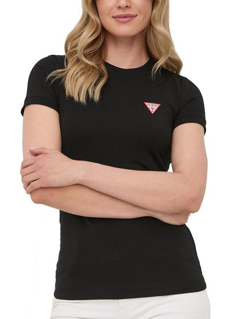 GUESS MINI TRIANGLE Schmal geschnittenes T-Shirt jetbla - T-Shirts und Tops für Damen