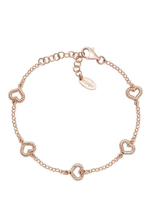 AMEN COCCOLE Rosévergoldetes Herzarmband Rose - Armbänder