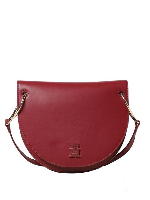 TOMMY HILFIGER TH CHIC Satteltasche mit Monogramm Rouge - Damentaschen