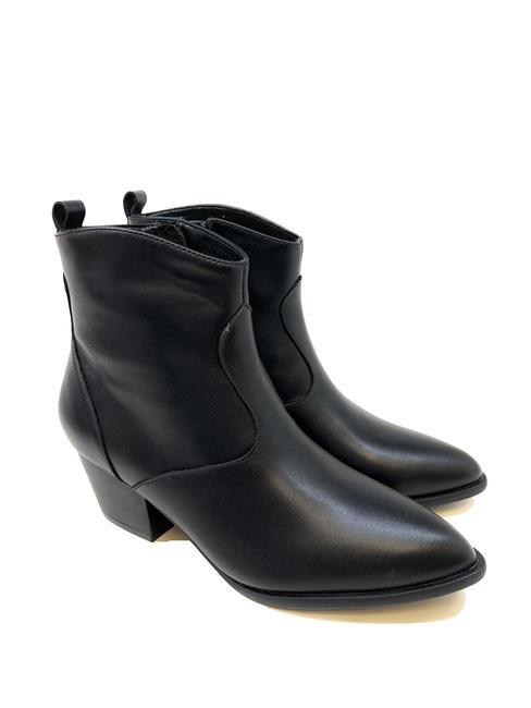 GUESS BOYTA Stiefeletten aus Leder SCHWARZ - Damenschuhe