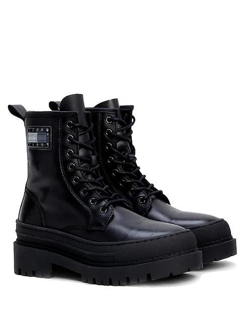 TOMMY HILFIGER TOMMY JEANS TJW FOXING Stiefeletten aus Leder SCHWARZ - Damenschuhe