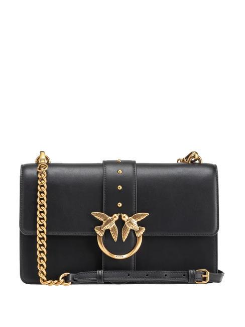 PINKO CLASSIC LOVE BAG Eine einfache Tasche schwarz-antikgold - Damentaschen