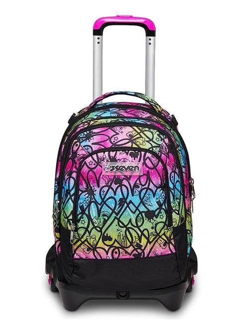 SEVEN COLOUR EXPRESSION JACK Abnehmbarer Trolley-Rucksack, Doppelrucksack RHODAMINROT - Rucksäcke mit Trolleyfunktion