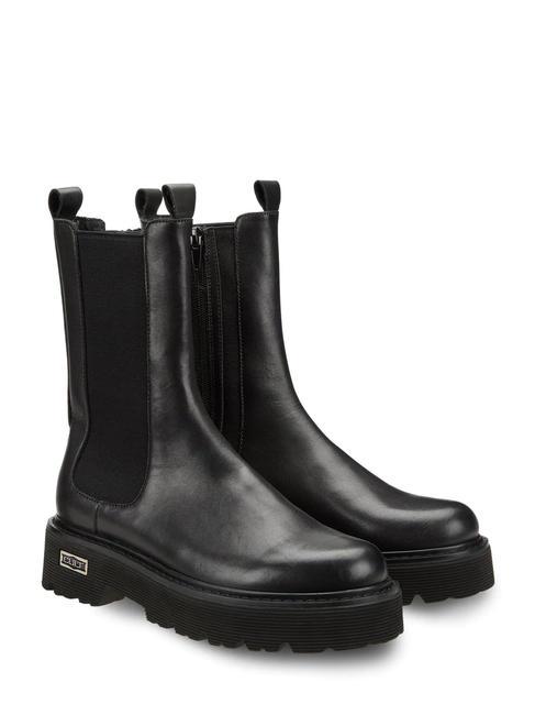 CULT SLASH 3267 Hohe Beatles-Stiefeletten aus Leder Schwarz - Damenschuhe