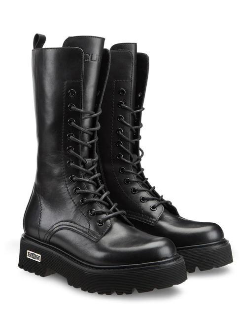 CULT SLASH 3324 Schnürstiefel aus Leder Schwarz - Damenschuhe