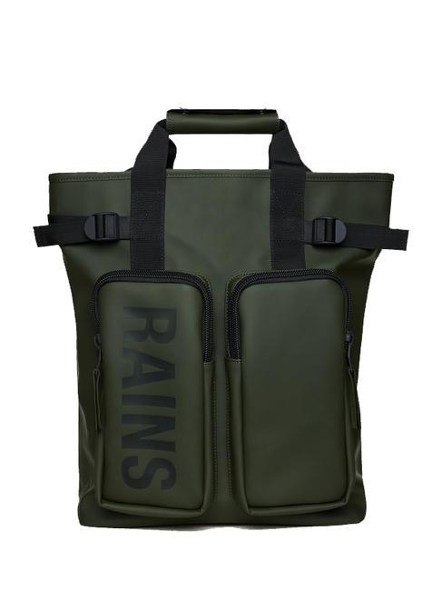 RAINS TEXEL TOTE Rucksack Wasserdichte Tasche Grüns - PC-Rucksäcke