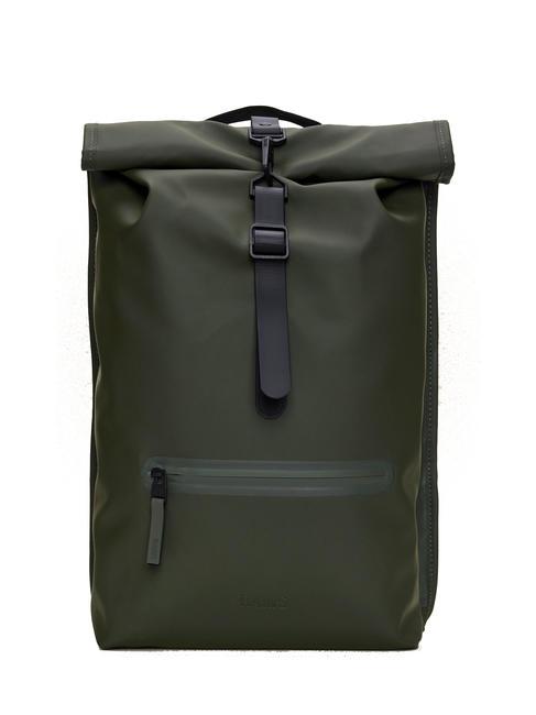 RAINS ROLLTOP RUCKSACK Großer wasserdichter Rucksack Grüns - Rucksäcke