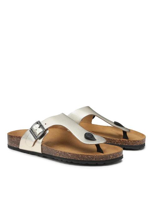 DOCKSTEPS VEGA 2290 Flip-Flop-Sandale aus laminiertem Leder Platin - Damenschuhe