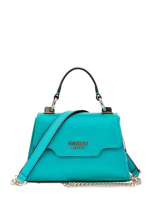 GUESS VELINA Mini-Handtasche mit Schultergurt AQUA - Damentaschen