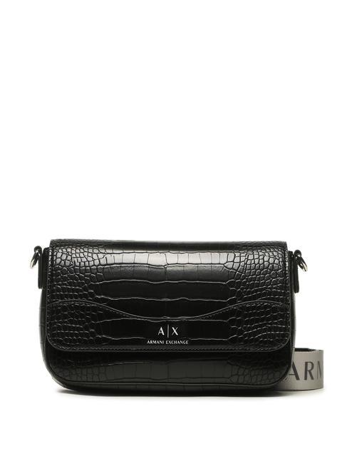 ARMANI EXCHANGE CROCO PRINT Schultertasche Schwarz - Damentaschen