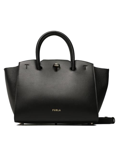 FURLA GENESI M-Tragetasche aus Leder Schwarz - Damentaschen