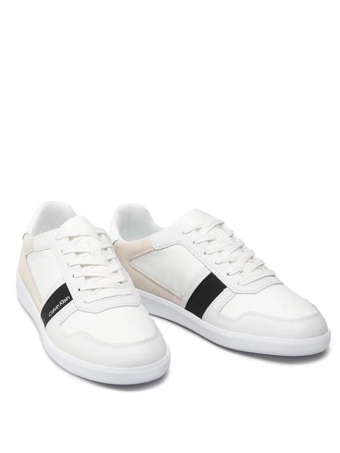 CALVIN KLEIN LOW TOP LACE UP MIX Turnschuhe dreifach weiß - Herrenschuhe