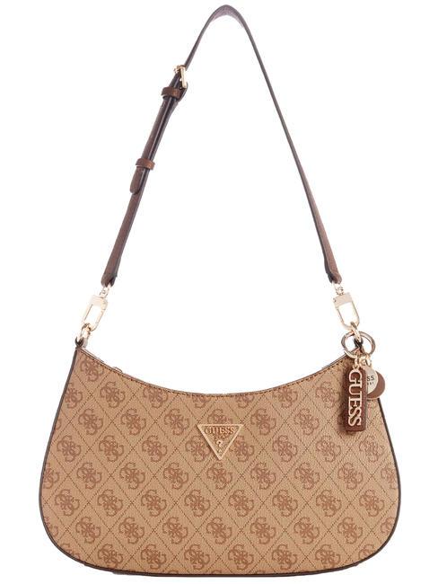 GUESS NOELLE Schultertasche Latte-Logo / braun - Damentaschen