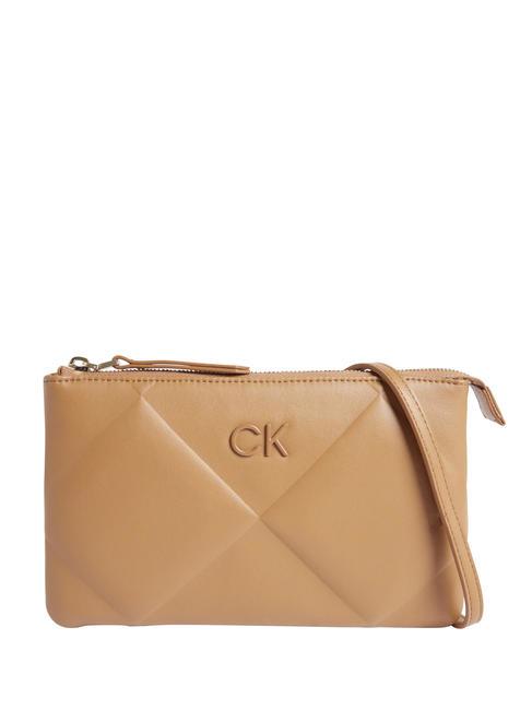 CALVIN KLEIN RE-LOCK QUILT Schultertasche brauner Zucker - Damentaschen