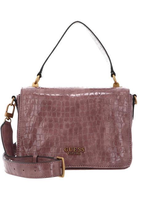 GUESS ARJA Croco Handtasche, mit Schultergurt Rosenholz - Damentaschen