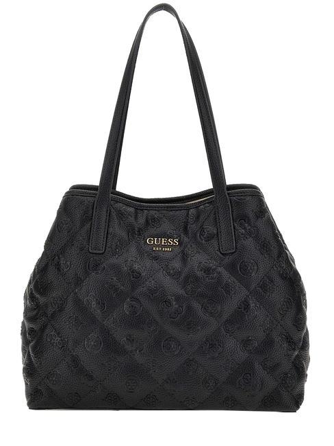 GUESS VIKKY LOGO Einkaufstasche mit Clutch SCHWARZ - Damentaschen