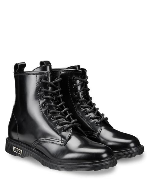 CULT SABBATH Kampfstiefel aus Leder Schwarz - Damenschuhe