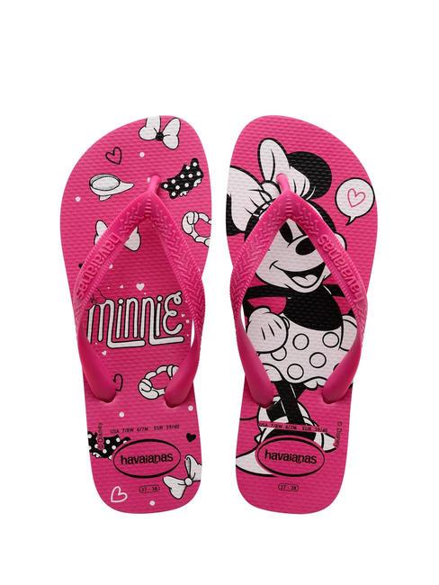 HAVAIANAS TOP DISNEY Flip-Flops aus Gummi rosa elektrisch - Damenschuhe