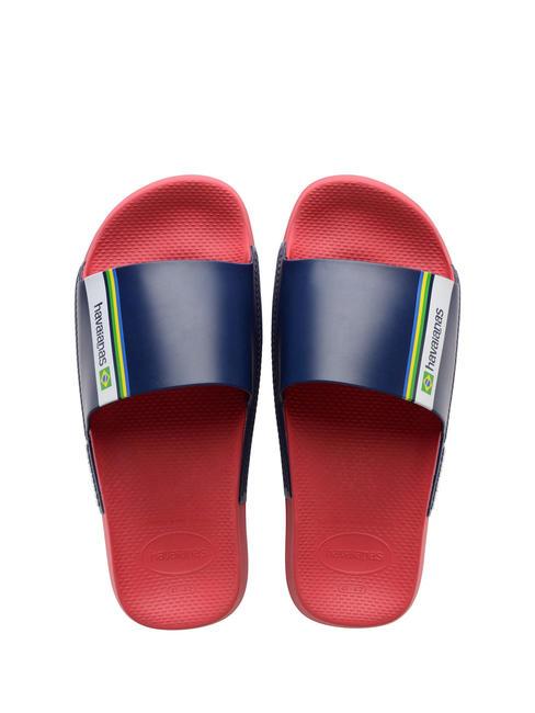 HAVAIANAS SLIDE BRASIL Gummipantoffeln ROT - Herrenschuhe