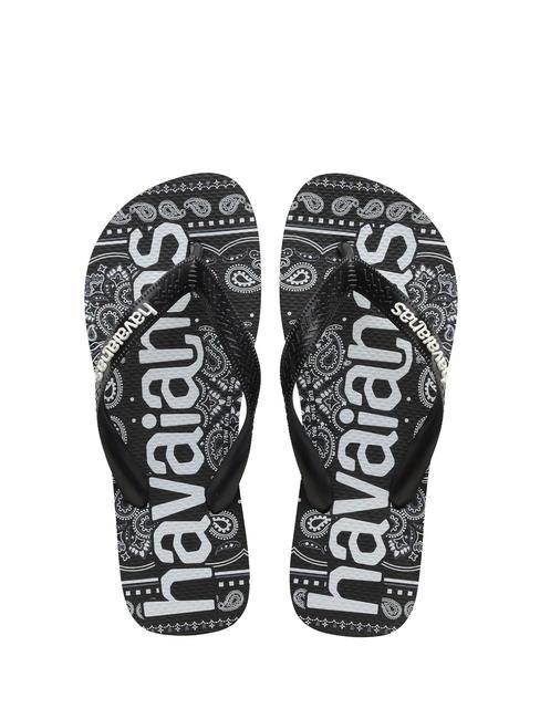 HAVAIANAS TOP LOGOMANIA FASHION Gummi-Flip-Flops SCHWARZ - Schuhe Unisex