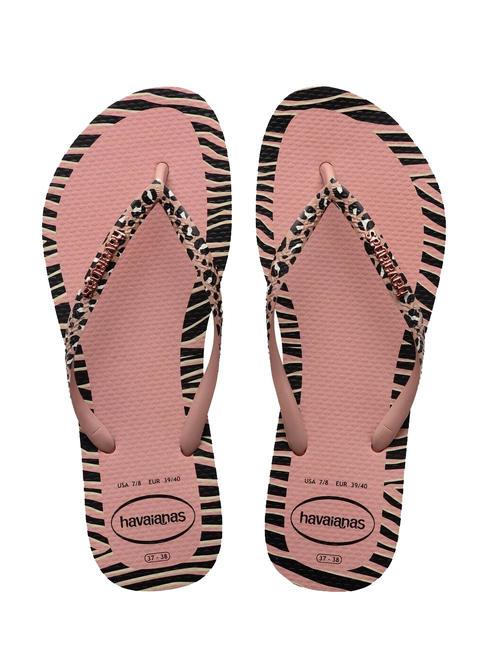 HAVAIANAS SLIM ANIMALS Flip-Flops KROKUS / ROSE - Damenschuhe