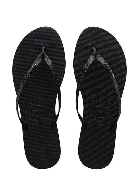 HAVAIANAS YOU GLITTER Flip-Flops SCHWARZ - Damenschuhe